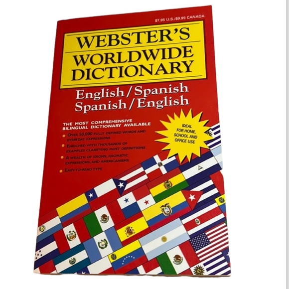 WEBSTER’S WORLDWIDE DICTIONARY ENGLISH TO SPANISH, SPANISH TO ENGLISH - Picture 1 of 8